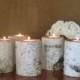 10  4" Birch Candle Holders for Weddings, Bridal Showers, Garden Party Centerpieces Reception Holiday Decor