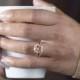 Morganite Engagement Ring, Cushion Cut Morganite Ring, Cushion Cut Morganite Engagement Ring, Diamond Halo Ring, Rose Gold, 14k - LS3770