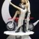 SEXY Off Road Dirt Bike Motorcycle wedding Cake topper Honda racing Moonlight