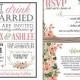 Watercolor Antler State Fair County Rustic Wedding Invitation Suite DIY Printable RSVP Eat Drink & Be Married Floral Deer Country Chic