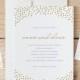 Wedding Invitation Template Download - Gold Dots - Word or Pages MAC or PC - Instant Download - Invitation Printable - DIY