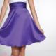 Ruched Sweetheart Satin A-line Short Length Purple Sleeveless Lace Up Prom / Homecoming Dresses By DS 52303
