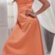 Ruched A-line Strapless Sleeveless Lace Up Floor Length Satin Prom / Homecoming Dresses By DS 52309