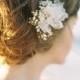 Bridal Hair Comb, Pearl Hair Comb, Wedding Hair Comb, Silk Flower Comb, Crystal Hair Comb, Bridal Headpiece, Wedding Headpiece - Style 412