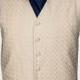 Mens Wedding Woven Waist Coat Ivory Ostrich **Sale Price**LIMITED TIME