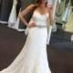 JOL334 Awesome sparkles beaded sweetheart neckline lace slim aline wedding dress