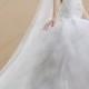 IS040 Luxury backless lace straps ruffles tulle mermaid wedding dress
