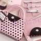 ZH007 Pink Polka Dot Purse Manicure Set Bridal party gift