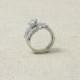 White Gold Vintage Engagement Ring - .70 ct Brillant Cut Diamond Engagement Ring - One of a Kind Engagement Ring - Round Diamond Engagement