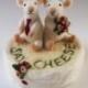 Wedding cake toppers custom made, needle felted animal and bird sculpture