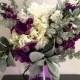 Purple and White Dahlia Bridal or Bridesmaid Bouquet