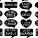 Wedding PhotoBooth Props - Chalkboard Signs - Download, Digital, Printable, DIY