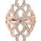 Sophia Lace Diamond Ring - Diamond Skin - Wide Diamond Ring