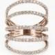 Diamond Skin Ring, Diamonds Shield Lace Diamond Ring. handmade by Silly Shiny Diamonds, wide diamond ring, anniversary diamond ring