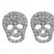 Skull Diamond Stud Earrings - 14k gold