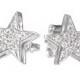 Star Diamond Stud Earrings 14K Gold