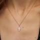 Hamsa Necklace, 14K Rose Gold Necklace, Diamond Pendant Necklace, Hamsa Hand Pendant, Gold Pendant, Diamond Necklace
