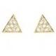 Diamond Triangle Stud Earrings / Diamond Pyramid Earrings / 14K Gold
