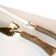 Rustic Wedding Cutlery with Cake Server and Cake Knife Forked Handles