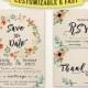 Wedding invitation template download - Printable wedding invitation set - Wedding invite template - Save the date template download diy