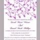 DIY Wedding Invitation Template Editable Word File Instant Download Printable Purple Invitation Elegant Wedding Invitation Heart Invitation