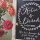 Wedding Chalkboard Easel • Chalkboard Sign • Wedding Welcome Sign Easel