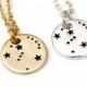 Orion Necklace, Orion Constellation Necklace, Silver Necklace Horoscope, Orion Constellation Jewelry, Gold Astrology Jewelry, Orion Gift