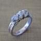 Raw Diamond Ring  //  Uncut Diamond Ring // Raw Diamond Cluster Ring // Rough Gemstone Ring // Guitar String Diamond Ring