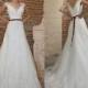 Fashion V Neckline Lace Wedding Dresses With Sash Bien Savvy A Line Sweep Train Bridal Ball Gowns 2016 Spring Garden Vestido De Novia Online with $104.39/Piece on Hjklp88's Store 
