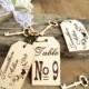 Vintage key Escort Card tag Engraved Wooden Place cards Barn Rustic Wedding Gift Tags Pack of 30 / 50 / 80 / 100