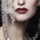 READY TO SHIP Rhinestone Goddess Wedding Queen Drape Coque Headdress Headpeice Art Deco Lolita Couture Posh Wig
