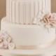 Roses And Stripes 3 Tier Wedding Cake — Round Wedding Cakes
