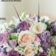 A Romantic Spring Bridal Bouquet In Purple & Pink