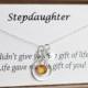 Personalized Stepdaughter gift necklace-birthday gift for stepdaughter-new stepdaughter wedding gift-stepmother for stepdaughter gift