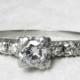 Vintage Engagement Ring 18K Ring Old European Cut Diamond Ring .50 Ct tdw Art Deco Orange Blossom Diamond Ring 1920s Engagement Ring
