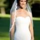 Lace elbow length wedding veil, diamond white, one tier, cheap, fingertip length with attached comb