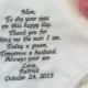 Wedding Gift From Groom To Mother Groom/Personalized Wedding Hankie Hankies/Wedding Gift Embroidered Handkerchief With Free Gift Box