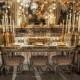 Festive Gold Silver And Ivory Wedding Reception Design
