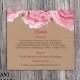 DIY Rustic Wedding Details Card Template Editable Word File Download Printable Boho Details Card Peonies Details Card Burlap Enclosure Card