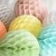 10 honeycombs in sizes set - your colors / wedding party decorations / birthday decor / hanging paper balls