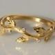 14k Gold Leaf Diamond wedding ring