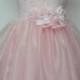 Princess Flower Girl Dress. Lace. Sequins. Tulle. Ribbons.Weddings. Birthday Party
