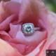 Raven Fine Jewelers - 1 Carat Cushion Forever One Moissanite & Diamond Halo Engagement Ring - Engagement Rings for Women