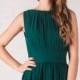 Bridesmaid Dress Emerald Green Maxi Evening Party Chiffon Pleated Dress Formal Wedding Emerald Green Long Dress