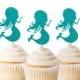 12 mermaid cupcake toppers