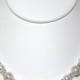 Filigree Bridal Necklace, Victorian Inspired Wedding Necklace, White Swarovski Pearls, Crystals, Sterling Silver, Vintage Style Bridal