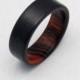 Ironwood and Carbon Fiber ring, Handmade Carbon fiber and wood ring