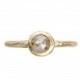 Rustic engagement ring. 18k gold. Rosecut. Katya.