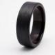 East India Rosewood and Carbon Fiber ring, Carbon fiber ring, wood ring
