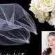Bridal Bandeau Birdcage Veil Wedding Veil with Swarovski Crystals & Pearls. Headpiece Accessory, Tulle Veil White, Ivory, Blush Pink, Black
